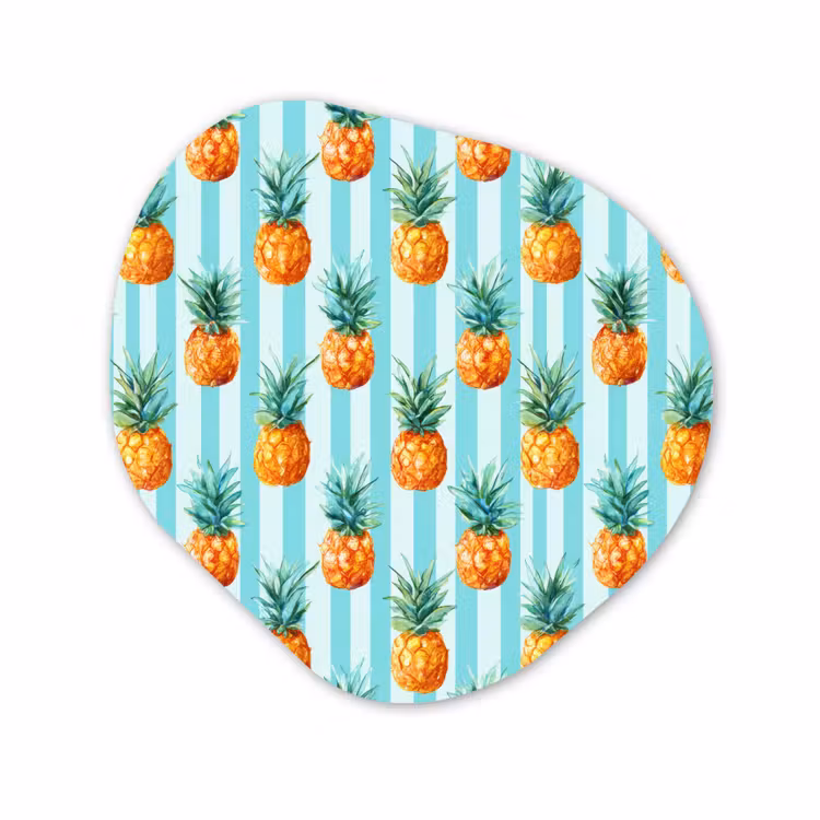 Organische vorm aluminium - Ananas - Strepen - Groen — 1