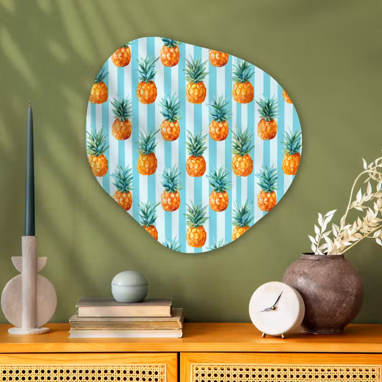 Organische vorm aluminium - Ananas - Strepen - Groen — 2