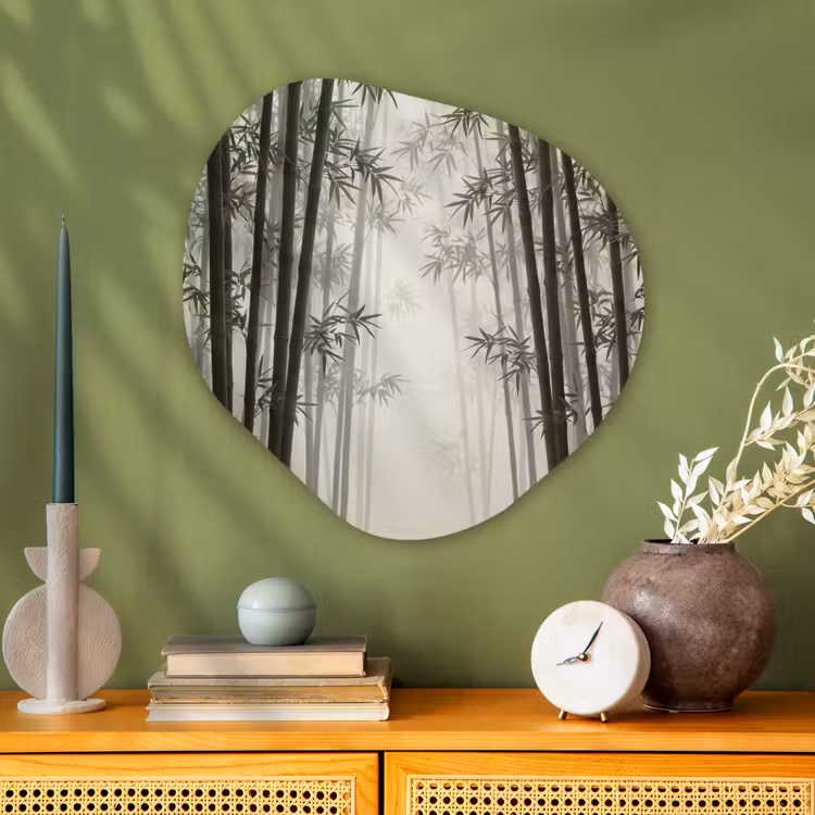 Organische vorm aluminium - Bamboe - Bos - Mist - Natuur — 2