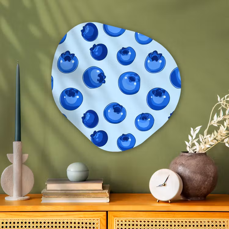 Organische vorm aluminium - Bessen - Modern - Blauw — 2