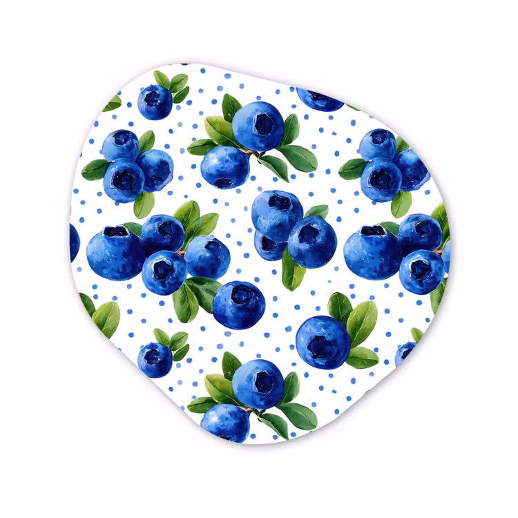 Organische vorm aluminium - Bessen - Patroon - Blauw — 1