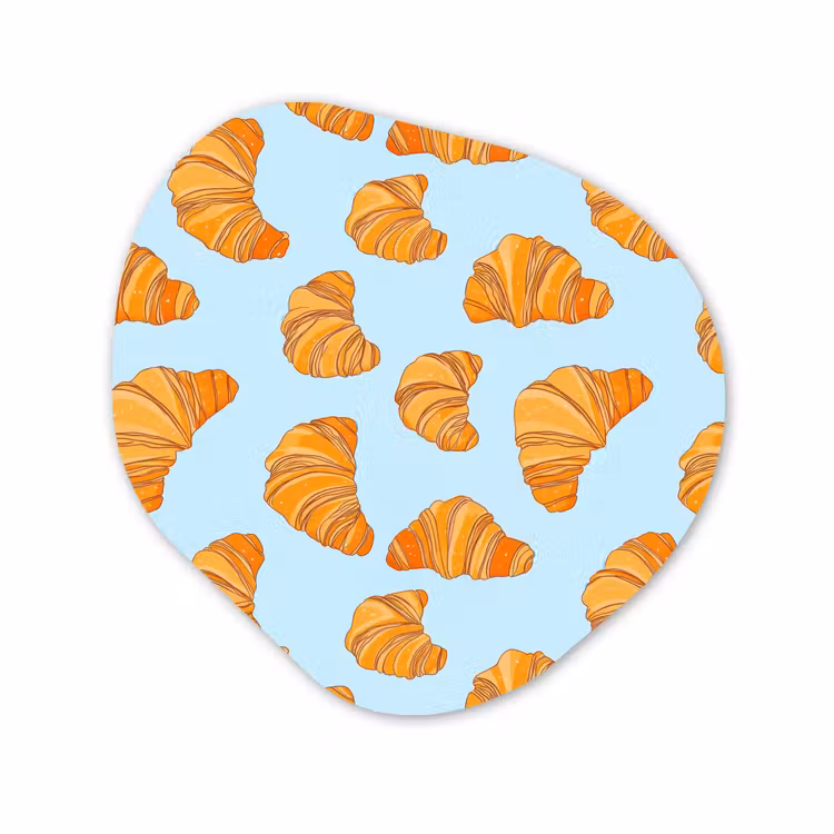 Organische vorm aluminium - Croissant - Speels - Blauw — 1