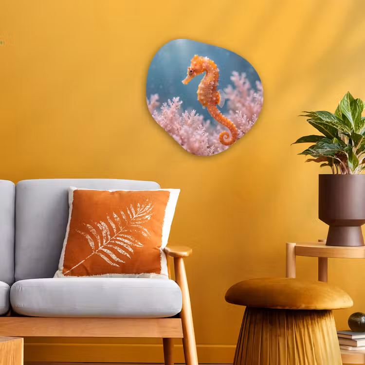 Organisch schilderij - Forex - Vis - Koraal - Oceaan - Macro - Oranje — 3