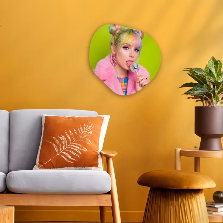 Organisch schilderij - Forex - Vrouw - Kleurrijk haar - Pop art - Modern - Levendig — 3