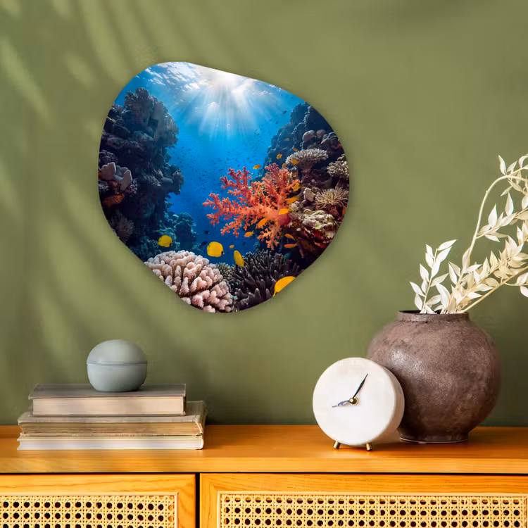 Organisch schilderij - Forex - Zee - Koraalrif - Natuur - Levendig - Blauw — 2