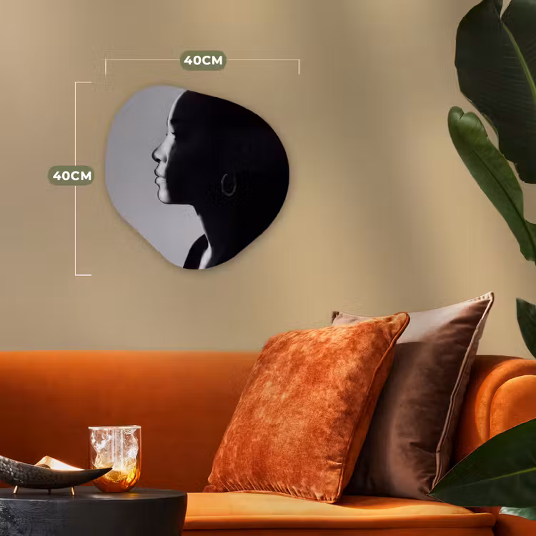 Organisch schilderij - Forex - Vrouw - Profiel - Mensen - Zwart-wit — 4