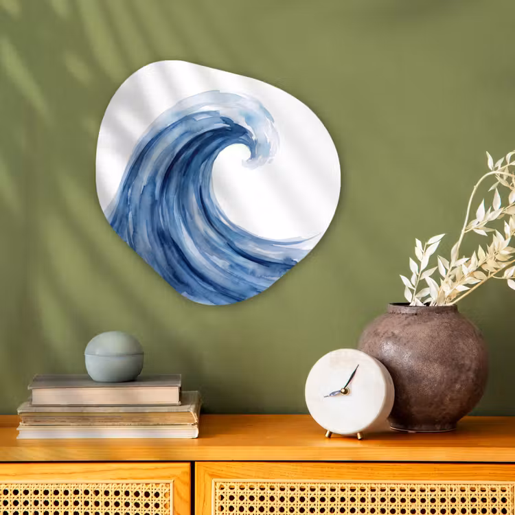 Organisch schilderij - Forex - Water - Beweging - Natuur - Modern - Blauw — 2