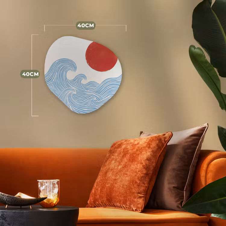 Organisch schilderij - Forex - Zon - Golven - Oceaan - Abstract - Rood — 4