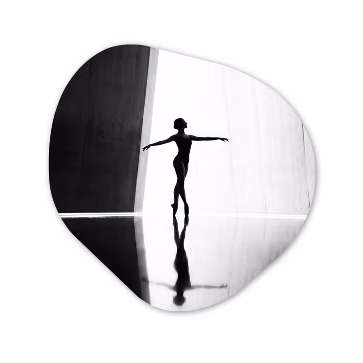 Organische vorm aluminium - Danser - Silhouette - Kunst - Modern - Zwart-wit — 1