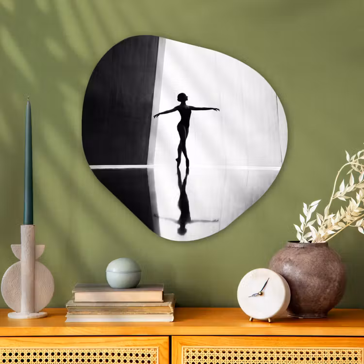 Organische vorm aluminium - Danser - Silhouette - Kunst - Modern - Zwart-wit — 2