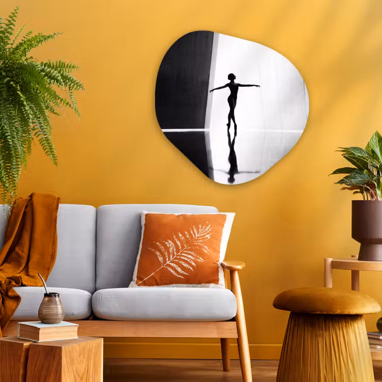 Organische vorm aluminium - Danser - Silhouette - Kunst - Modern - Zwart-wit — 3