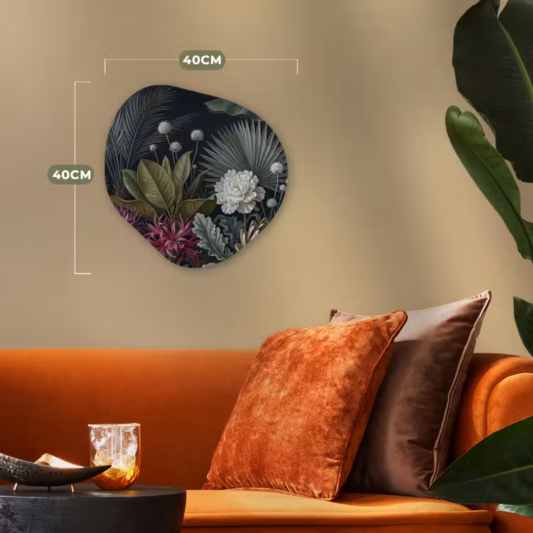 Organisch schilderij - Forex - Planten - Tropisch - Botanisch - Donker - Groen — 4