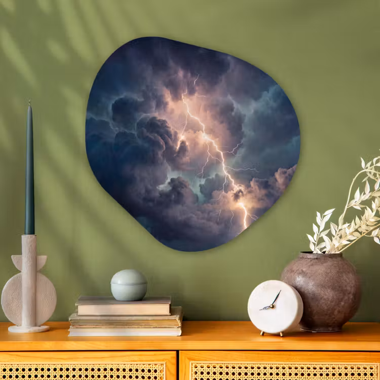 Organische vorm aluminium - Bliksem - Storm - Natuur - Donker — 2