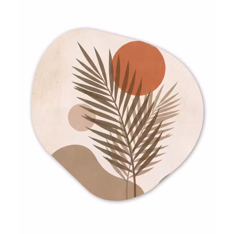 Organisch schilderij - Forex - Planten - Bladeren - Abstract - Modern - Beige — 1