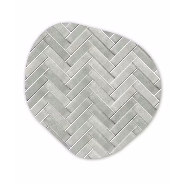 Organisch schilderij - Forex - Visgraat - Wandtegel - Grijs — 1
