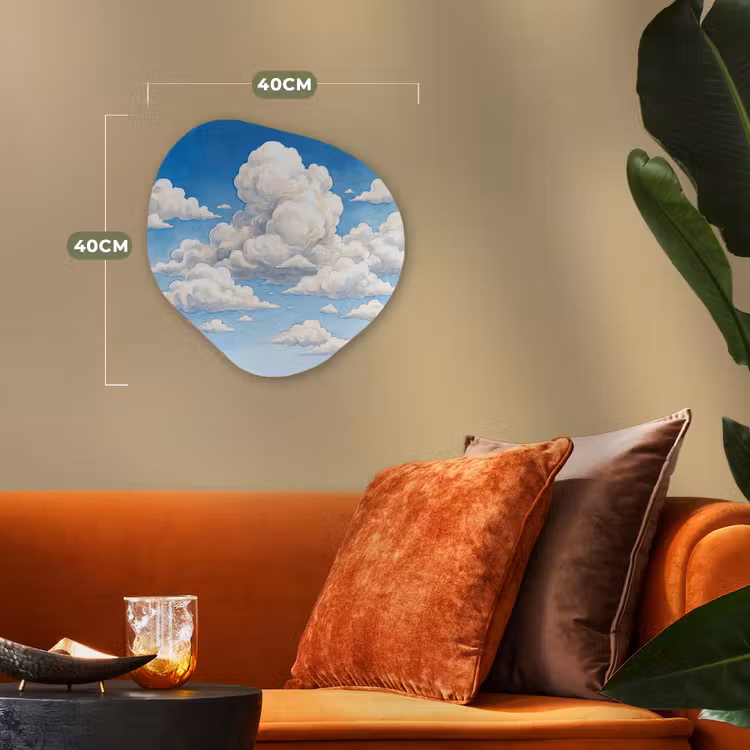 Organisch schilderij - Forex - Wolken - Blauwe lucht - Natuur - Modern - Wit — 4