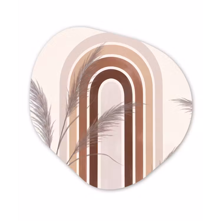 Organische vorm aluminium - Abstract - Bogen - Plant - Boho - Beige — 1