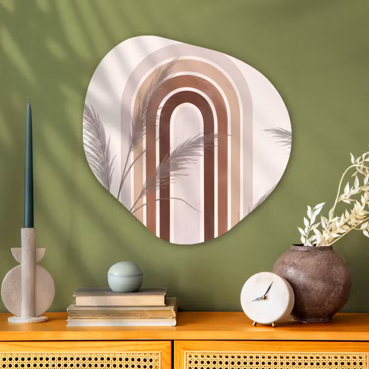 Organische vorm aluminium - Abstract - Bogen - Plant - Boho - Beige — 2