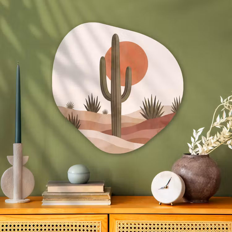 Organische vorm aluminium - Cactus - Duinen - Modern - Landschap - Groen — 2