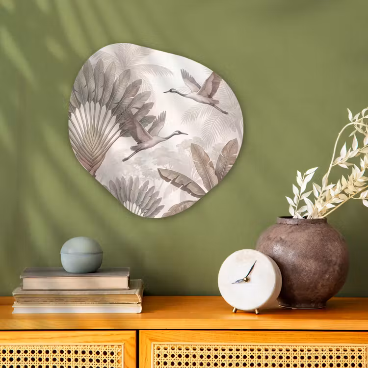 Organisch schilderij - Forex - Vogel - Tropisch - Jungle - Natuur - Beige — 2