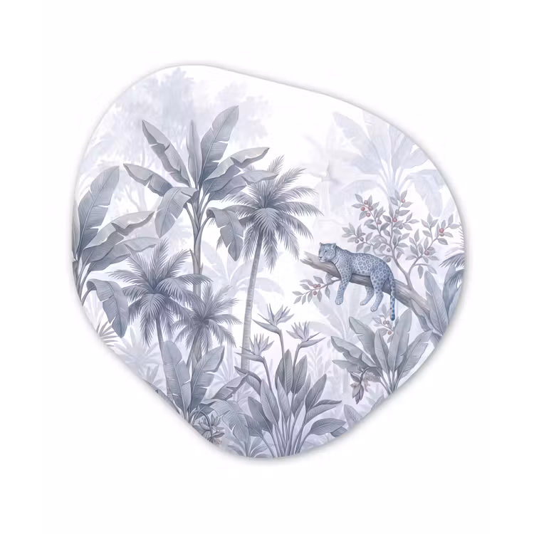 Organische vorm aluminium - Kat - Tropisch bos - Modern - Grijs — 1