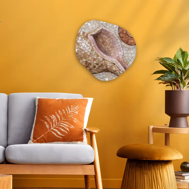 Organisch schilderij - Forex - Schelp - Mozaïek - Zee - Beige - Modern — 3