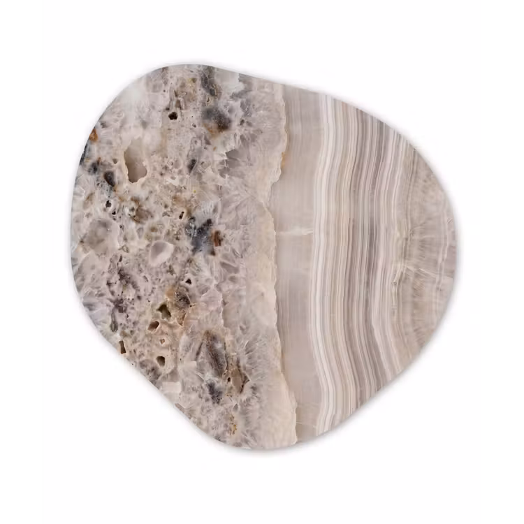 Organisch schilderij - Forex - Steen - Textuur - Abstract - Beige - Wit — 1
