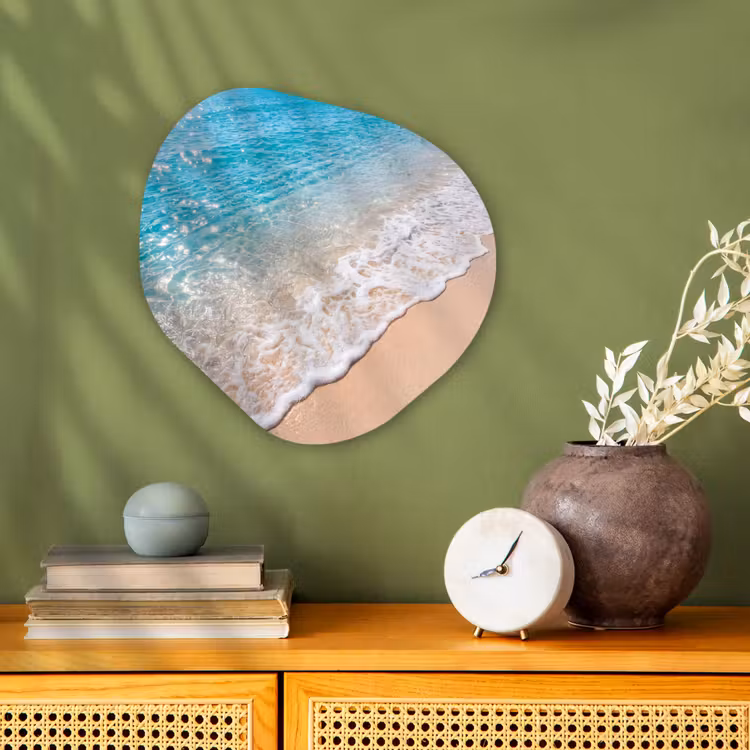 Organisch schilderij - Forex - Strand - Water - Natuur - Blauw - Beige — 2