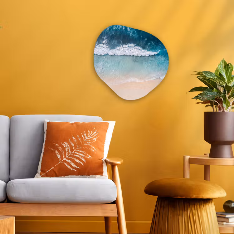 Organisch schilderij - Forex - Strand - Zee - Golven - Natuur - Blauw — 3