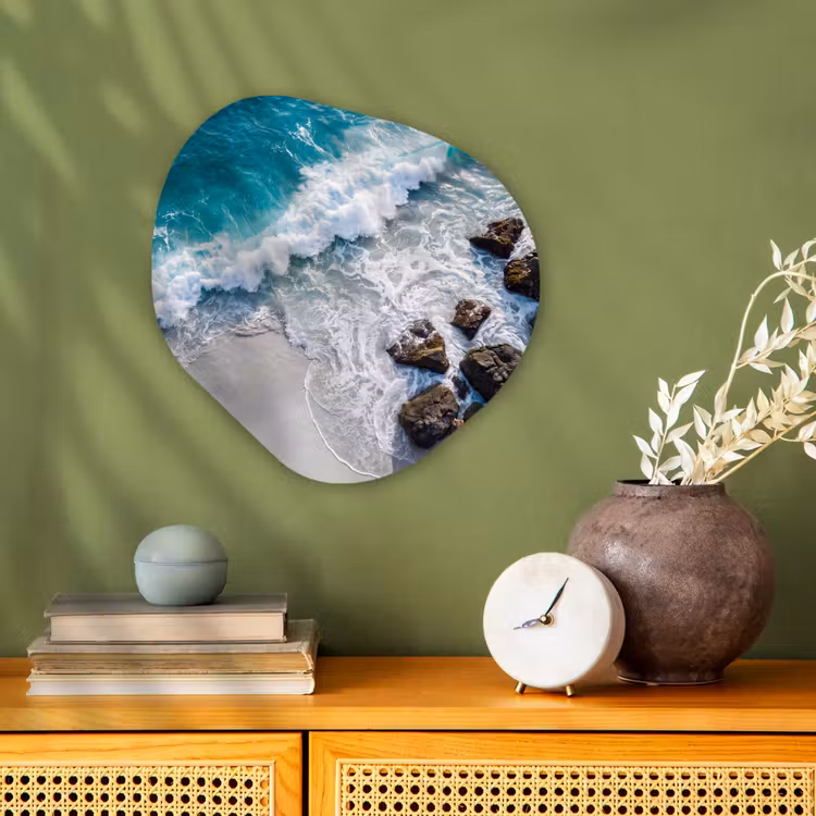 Organisch schilderij - Forex - Zee - Golf - Strand - Natuur - Blauw — 2