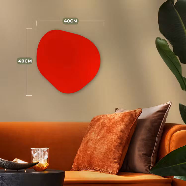 Organisch schilderij - Forex - Vibrant - Vermilion - Rood — 4