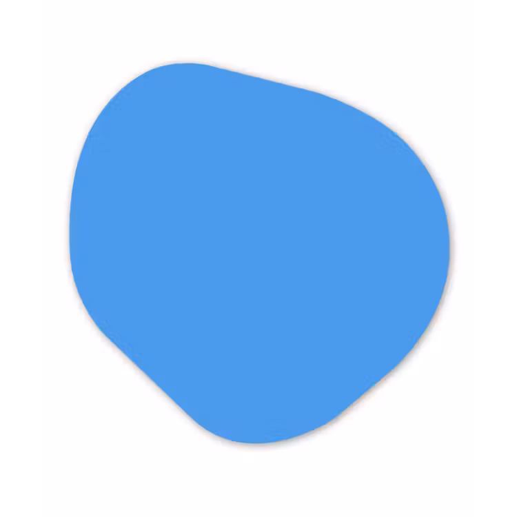 Organische vorm aluminium - Bright - Azure - Blauw — 1