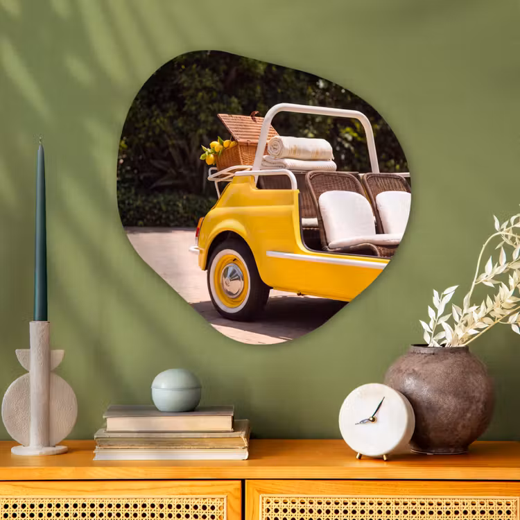 Organische vorm aluminium - Auto - Picknick - Zomer - Geel — 2