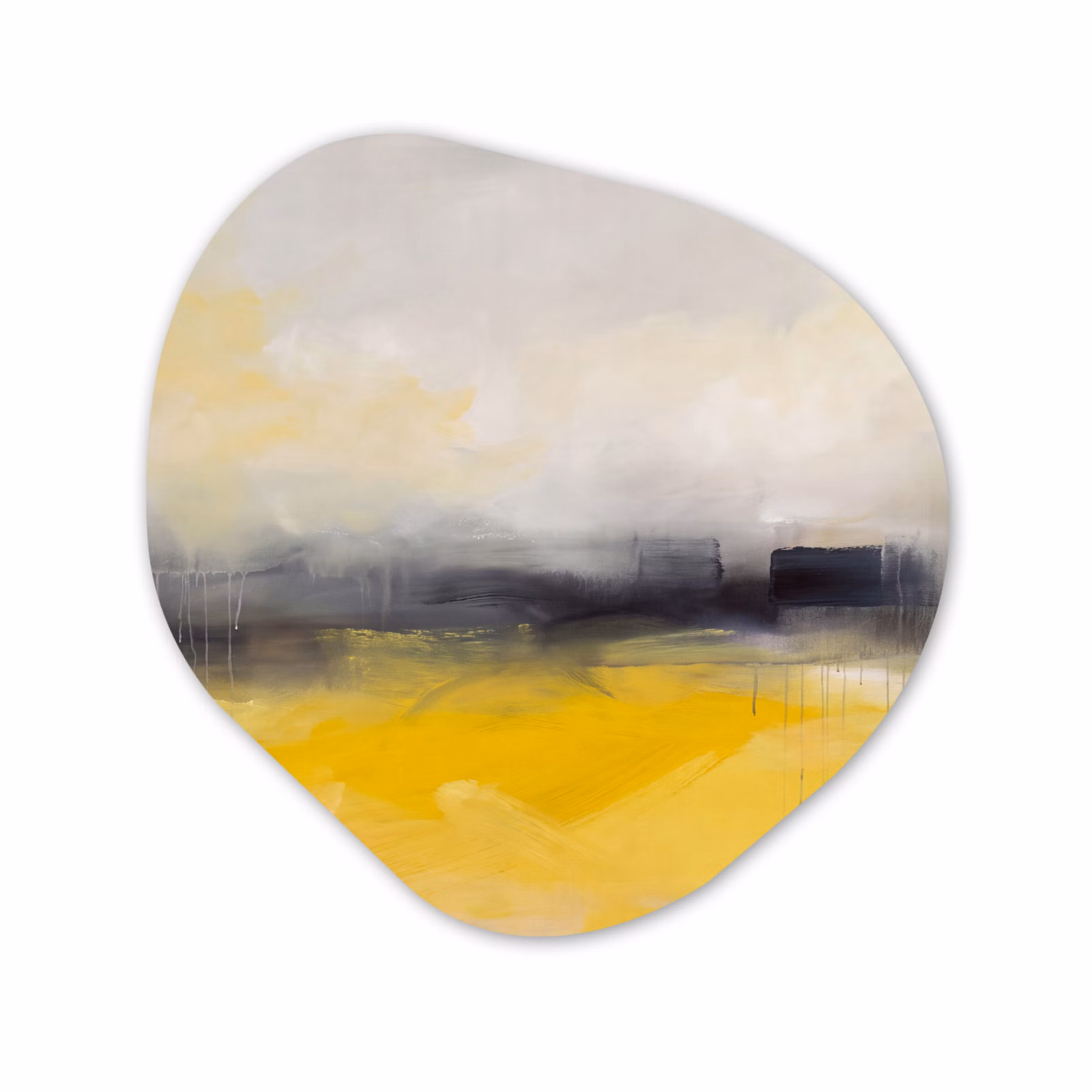 Organische vorm aluminium - Abstract - Landschap - Modern - Geel — 1