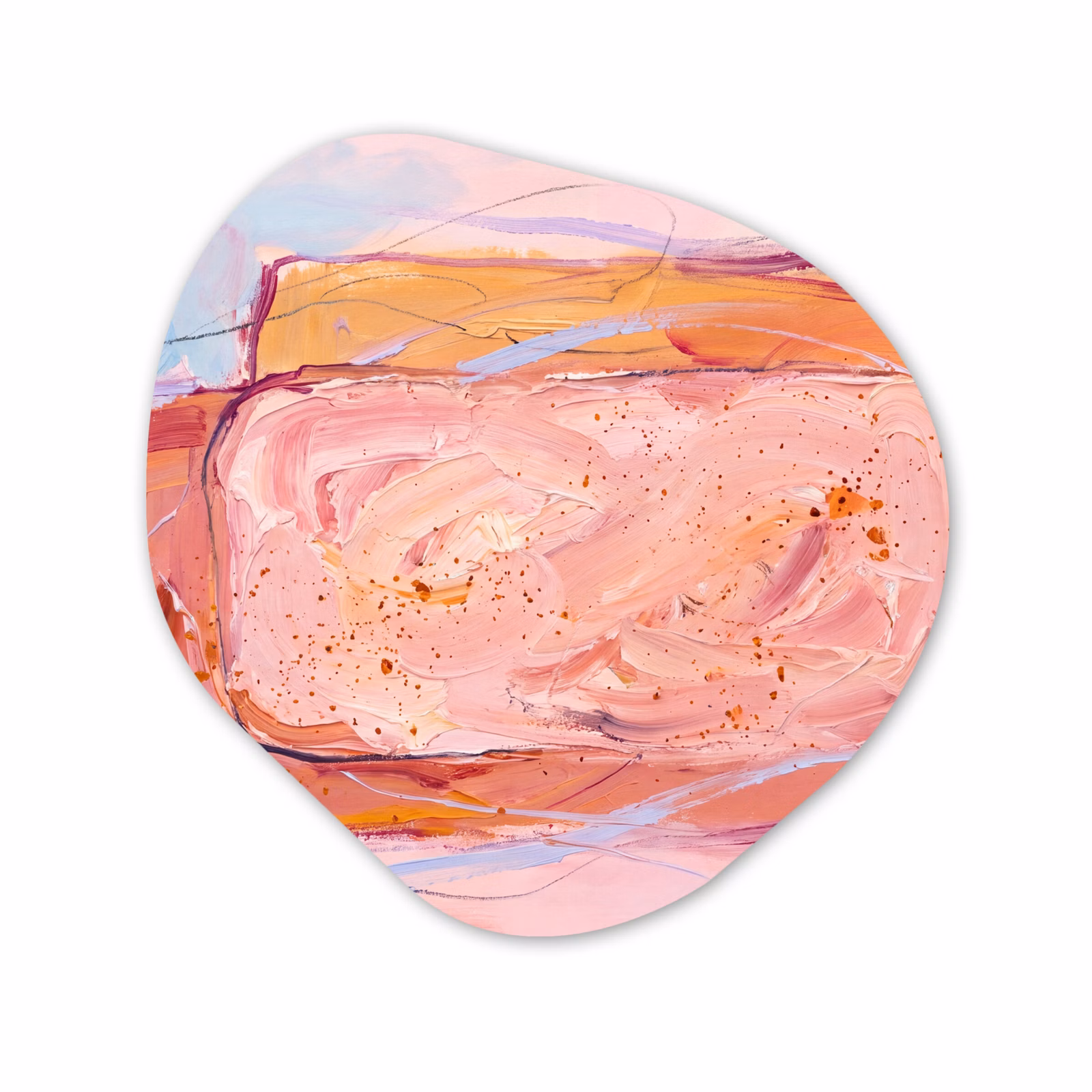 Organische vorm aluminium - Abstract - Vormen - Modern - Roze — 1