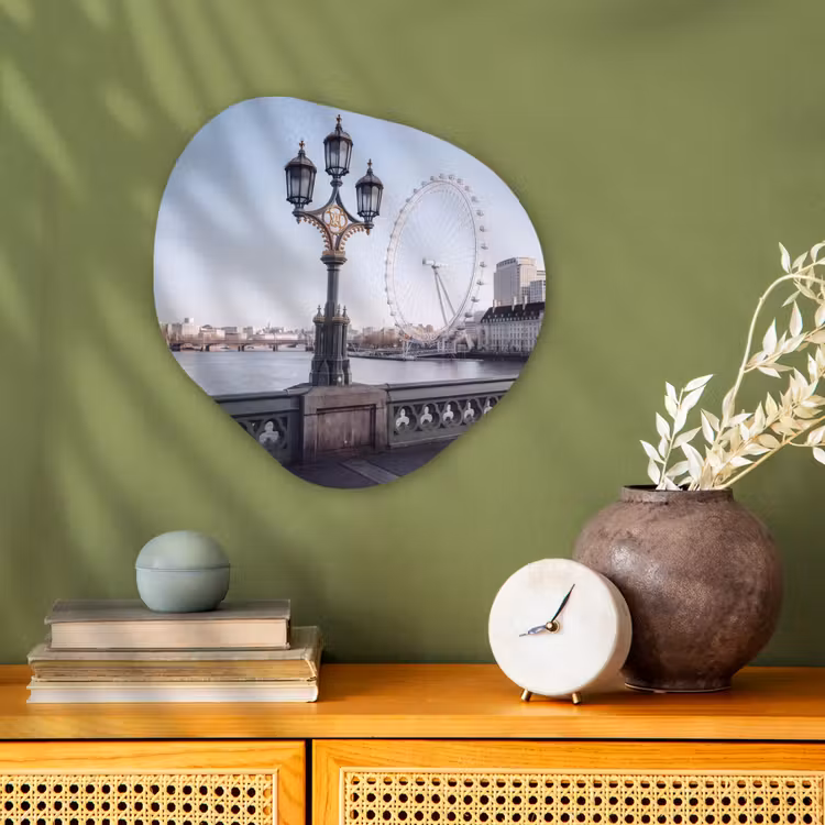 Organisch schilderij - Forex - Reuzenrad - Londen - Stad - Architectuur - Brug — 2