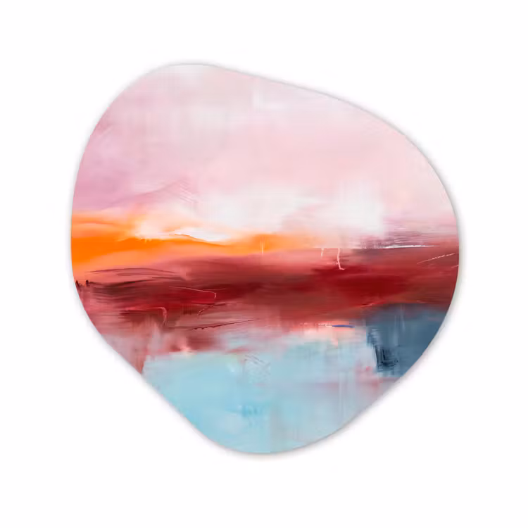 Organische vorm aluminium - Abstract - Kleuren - Modern - Kunst - Roze — 1