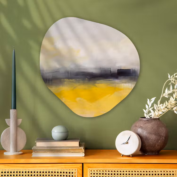 Organische vorm aluminium - Abstract - Landschap - Modern - Geel — 2