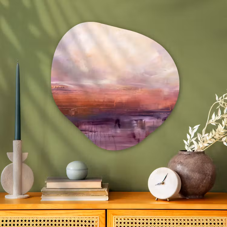 Organische vorm aluminium - Abstract - Landschap - Modern - Paars - Oranje — 2
