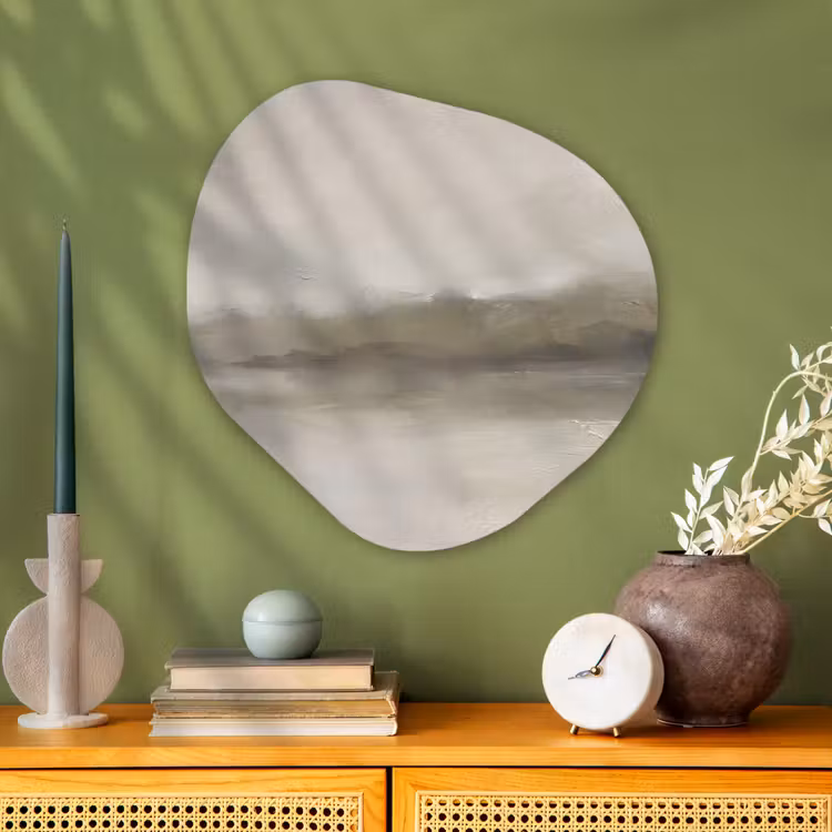 Organische vorm aluminium - Abstract - Landschap - Nevel - Modern - Grijs — 2