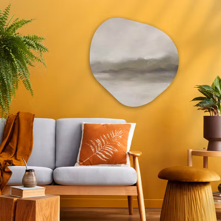 Organische vorm aluminium - Abstract - Landschap - Nevel - Modern - Grijs — 3