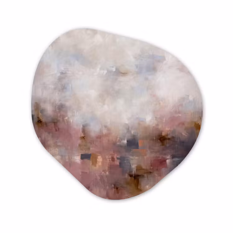 Organische vorm aluminium - Abstract - Vloeiend - Kunst - Modern - Beige — 1