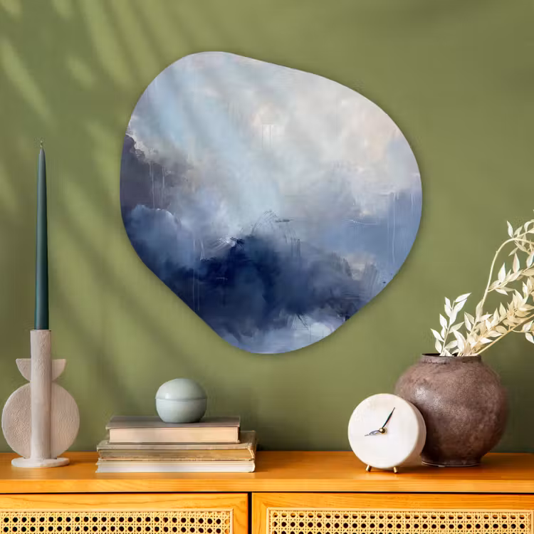 Organische vorm aluminium - Abstract - Wolken - Modern - Blauw - Kunst — 2