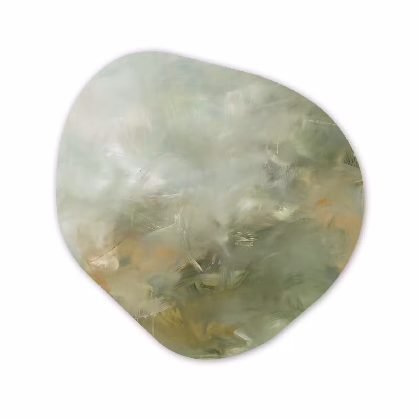 Organische vorm aluminium - Abstract - Groen - Beige - Modern - Kunst — 1