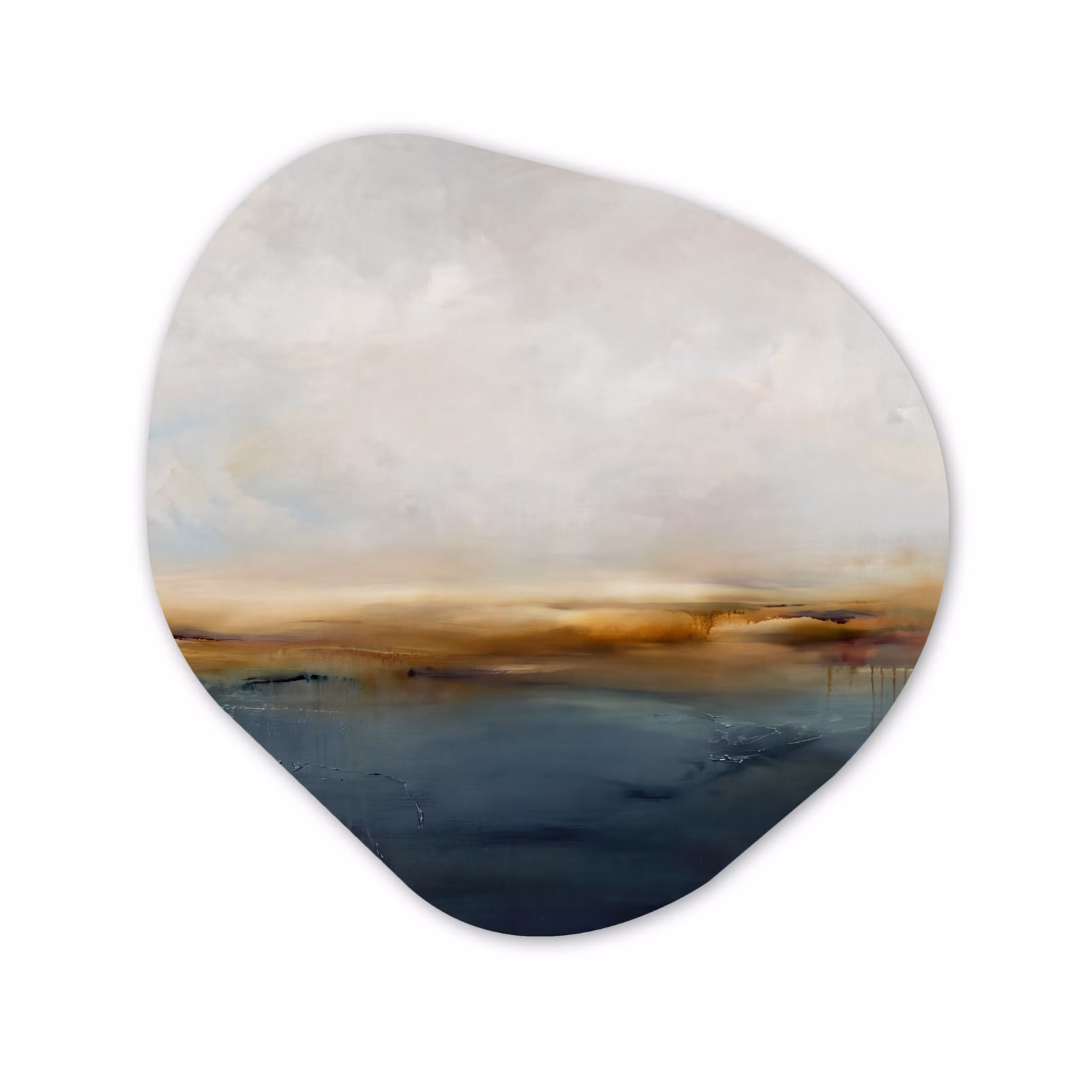 Organische vorm aluminium - Abstract - Horizon - Water - Modern - Beige — 1
