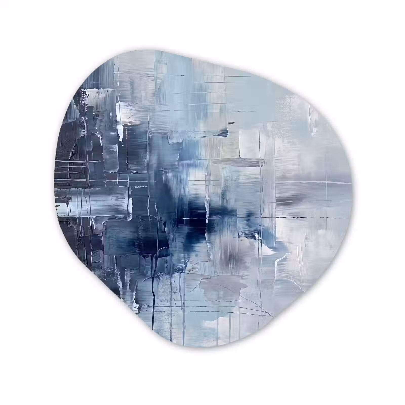 Organische vorm aluminium - Abstract - Textuur - Kunst - Modern - Blauw — 1