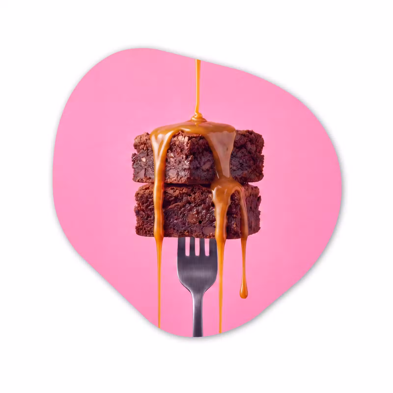 Organische vorm aluminium - Brownie - Karamel - Eten — 1