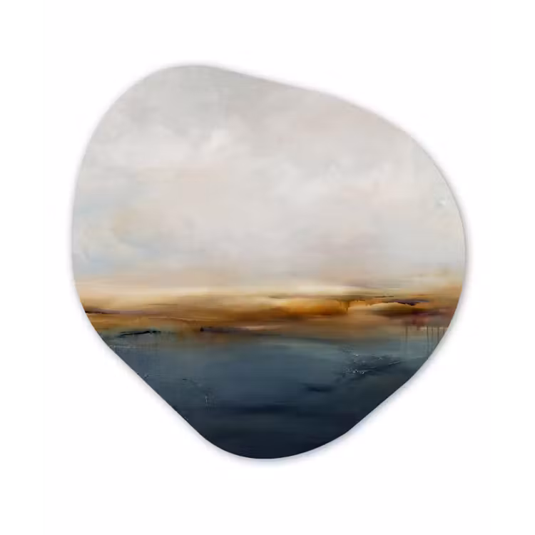Organische vorm aluminium - Abstract - Horizon - Water - Modern - Beige — 1
