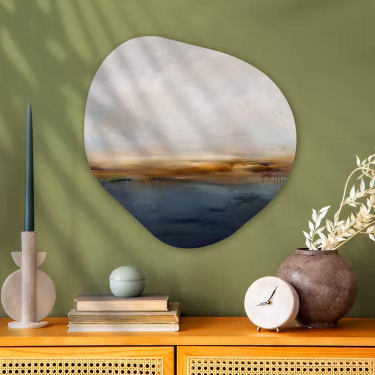 Organische vorm aluminium - Abstract - Horizon - Water - Modern - Beige — 2