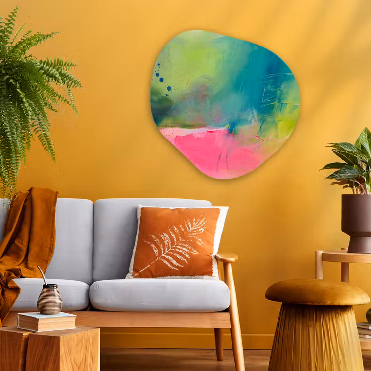 Organische vorm aluminium - Abstract - Kleuren - Modern - Groen - Roze — 3